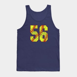 Fastpitch Softball Number 56 #56 Softball Shirt Jersey Uniform Favorite Player Biggest Fan Tank Top